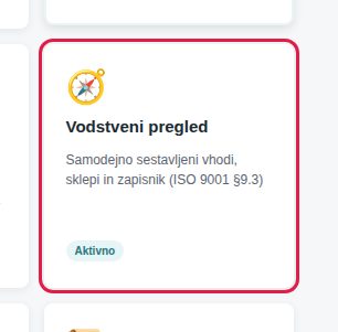 Ploščica Vodstveni pregled na domači strani